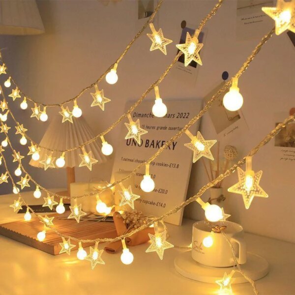 10M 80LED LED String Lights Fairy Ball Lights LED Outdoor Camping Chain Festival Holiday Outdoor Decor USB Battery Lamp