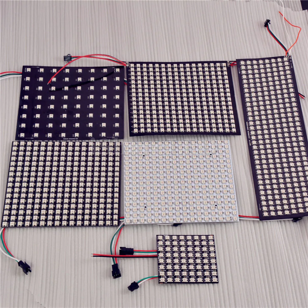 16*8 8*8 16*16 8*32 Decorative LED Strip Light WS2812B panel Addressable 5050 RGB DC5V full color Display Screen flexible
