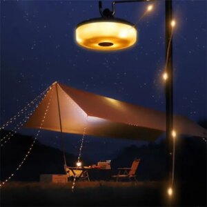 Outdoor Tent Colorful Atmosphere String Lights USB Charging LED Camping Light Waterproof Portable Stowable Lighting Lamp