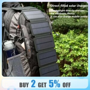 Outdoor Multifunctional Portable Solar Charging Panel Foldable 5V 1A USB Output Device Camping Tool High Power Output
