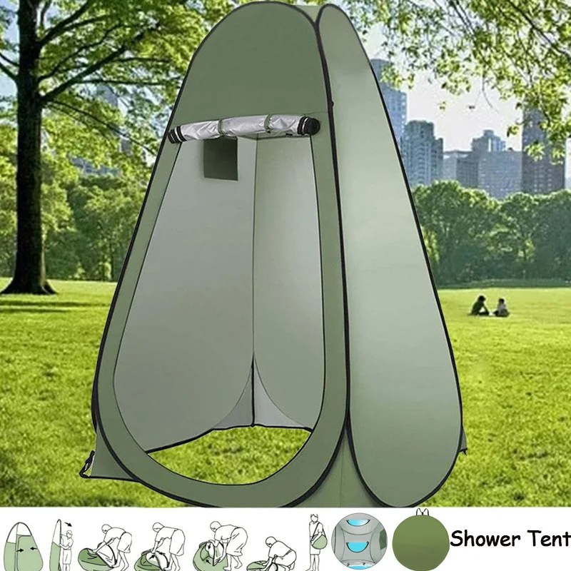Portable Outdoor Camping Tent Shower Tent Simple Bath Cover Changing Fitting Room Tent Mobile Toilet Fishing Photography Tent