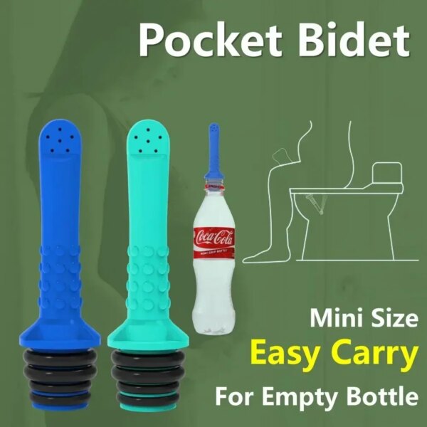 2PCS Pocket Bidet Sprayer Personal Cleaner Hand Held Seat Toilet Bidet Tackle Hygiene Washing Travel Wash Nozzle Bidet Parts