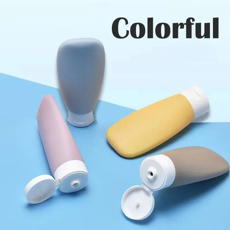 3/4 Pcs 60ml Liquid Container Empty Refillable Packing Cosmetic Lotion Leakproof Bottle Travel Refillable Bottle Sub-Bottling