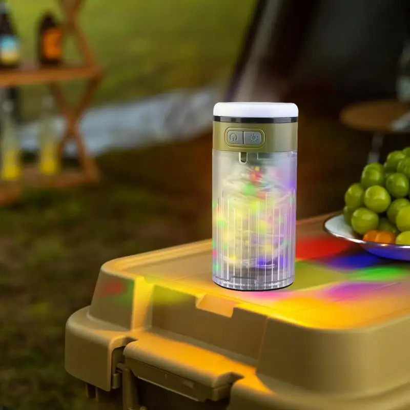 32.8ft Outdoor Camping String Lights Colorful Atmosphere Lights Tent Decor Waterproof Portable Rechargeable RV String Lights