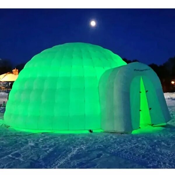 5m/6m/7m Inflatable Igloo Dome Tent with led light Structure Workshop One Door for Event Party Wedding Exhibition