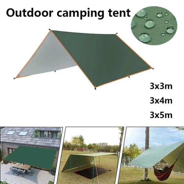 5x3m 4x3m 3x3m Awning Waterproof Tarp Tent Shade Ultralight Garden Canopy Sunshade Outdoor Camping Tourist Beach Sun Shelter