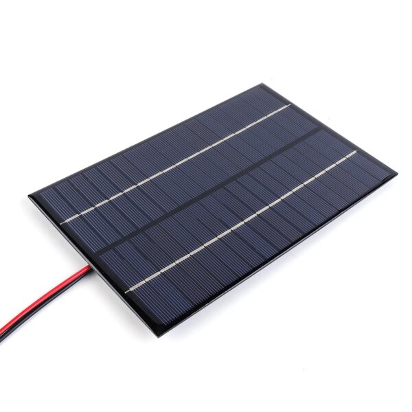 8W 18V Portable Solar Panel with Clip Mini Small Solar Panel Module DIY Polysilicon Solar Epoxy Cell Charger for Outdoor Camping