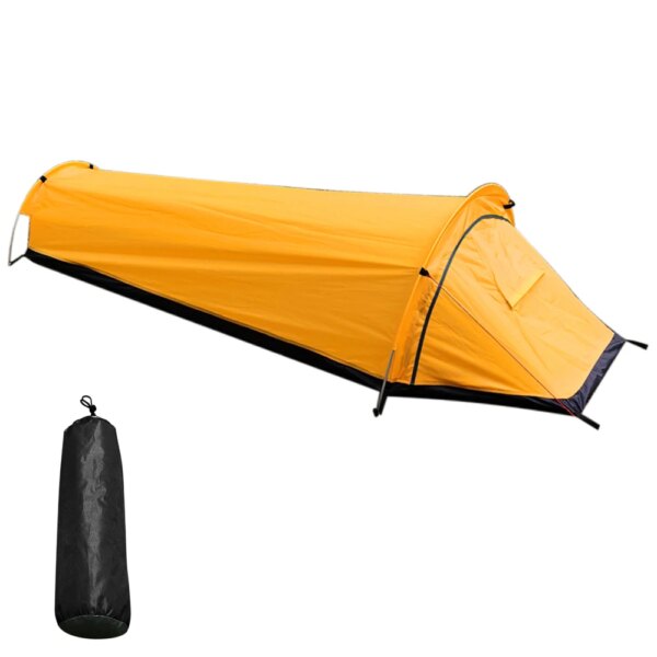 Backpacking Tent Outdoor Camping Sleeping Bag Tent Waterproof Lightweight Single Person Tent 210D Oxford Cloth Bottom