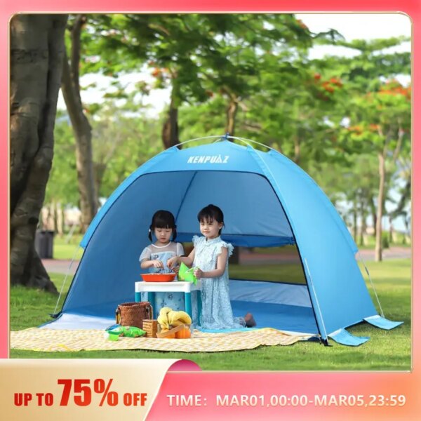 Beach Blue Kids Tents Portable Fully Flexible Set Quickly Family Easy Folding Outdoor Put Up Camping Waterproof