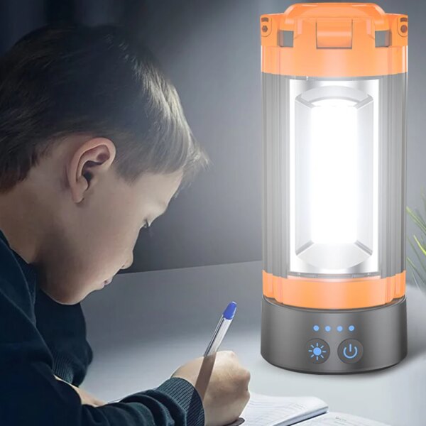 Camping Light with Tripod Stand Folding LED Work Light Hanging Hook Power Bank Portable Camping Light  Outdoor Fishing Lantern