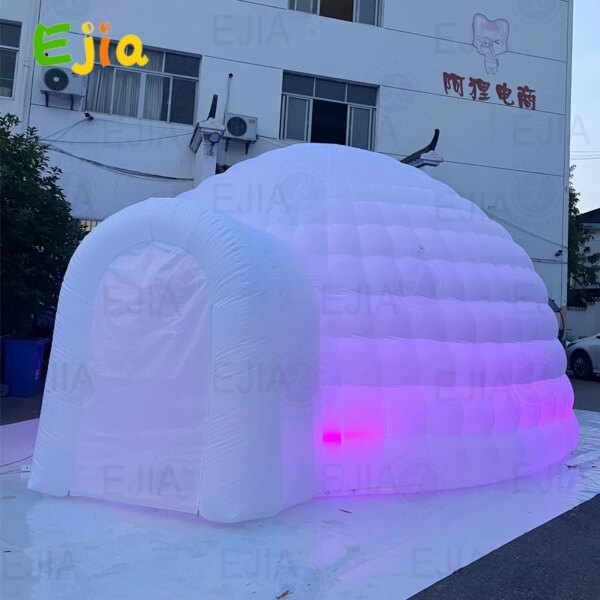 Commerical  Large Advertising Led Light Lawn Inflatable Igloo Air Dome Tent Inflatable Igloo Dome  For Outdoor