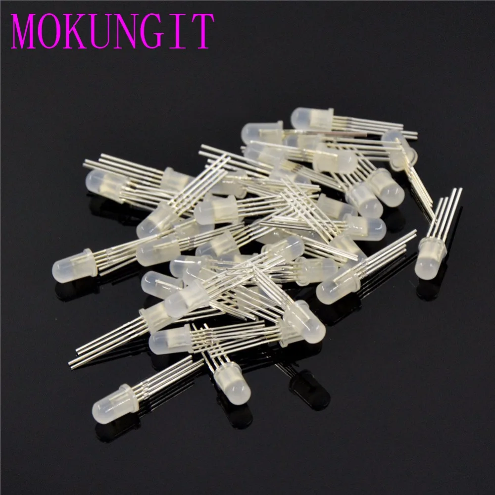 Decorative LED Strip Light Leds DC5V PL9823 F5 F8 Round RGB P9823F Chipset Inside RGB Light Beads Full Color Frosted LED Chips