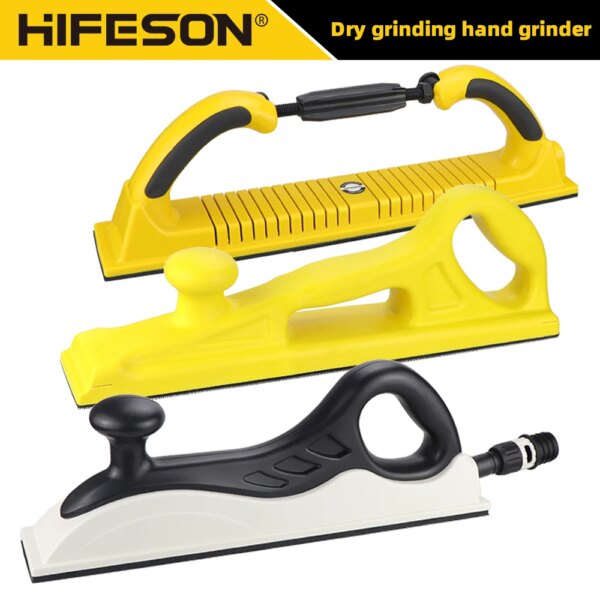 HIFESON 70x400mm Manual Sanding Block Sandpaper Machine Hand Grinding Holder Handheld Polisher Sander For Car Wood Workig