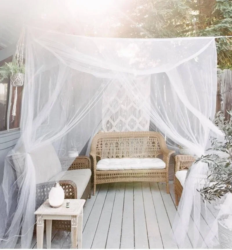 Hot Sale Summer Camping Net, White Mesh, Portable and Foldable, Lightweight Mosquito Control, Tent for Outdoor Camping