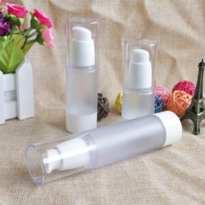 Hot wholesale 15ml 30ml 50ml Empty Airless Frosted Bottles Liquid Refillable Packaging Makeup Tools Travel Kit Bottle 100pcs