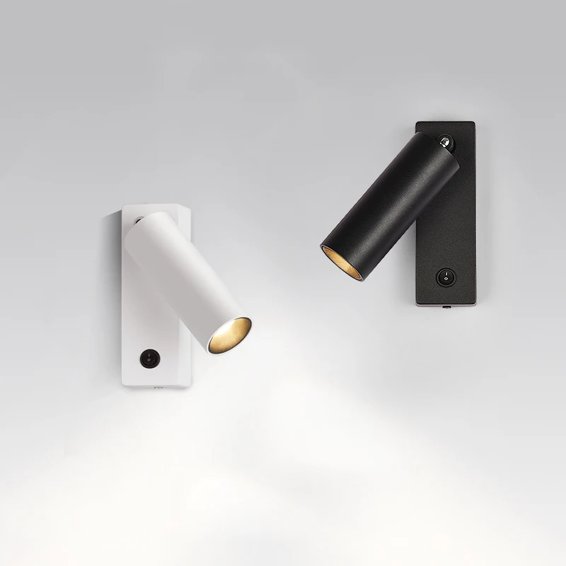 Indoor LED Wall Light Nordic Spot Lights For Bedroom Beside Living Room Hotel Modern Rotation Folding Headboard Reading Lights