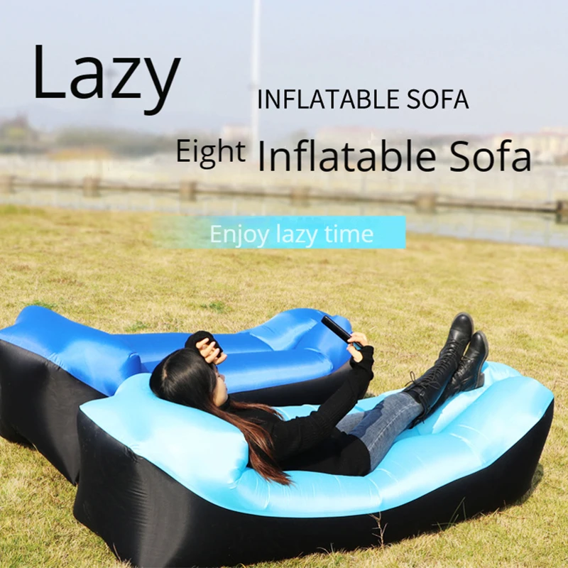 Inflatable Sofa Mattress Single Recliner Portable Lunch Break Music Festival Picnic Camping Mat