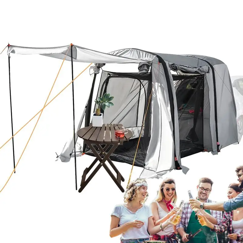 Inflatable Tent For Camping Waterproof 210D Oxford Car Camping Tent Portable Large SUV Tents For Camping Car Tent Sun Shelter
