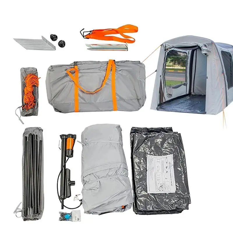 Inflatable Tent For Camping Windproof Waterproof PU 2000 Car Camping Inflatable Tent SUV Tents For Camping Large Car Tent Sun
