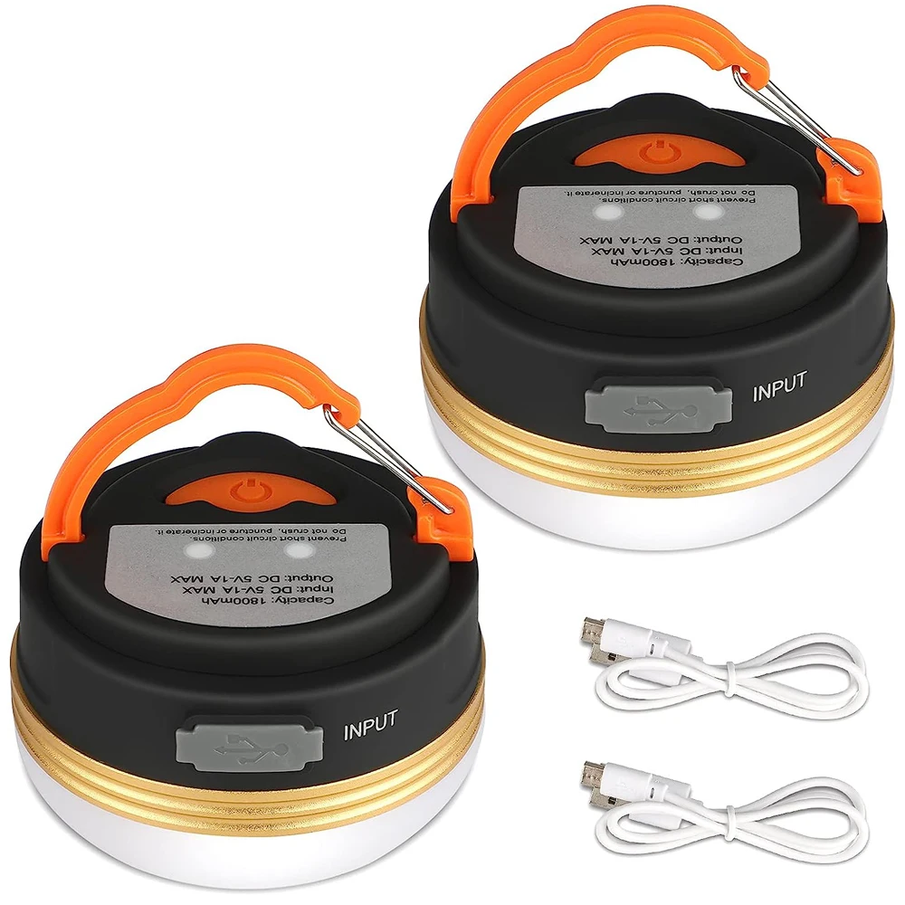 LED Camping Lantern USB Rechargeable Lamp Flashlights&Power Bank with Magnetic Base Waterproof Outdoor Hiking Night Hanging lamp