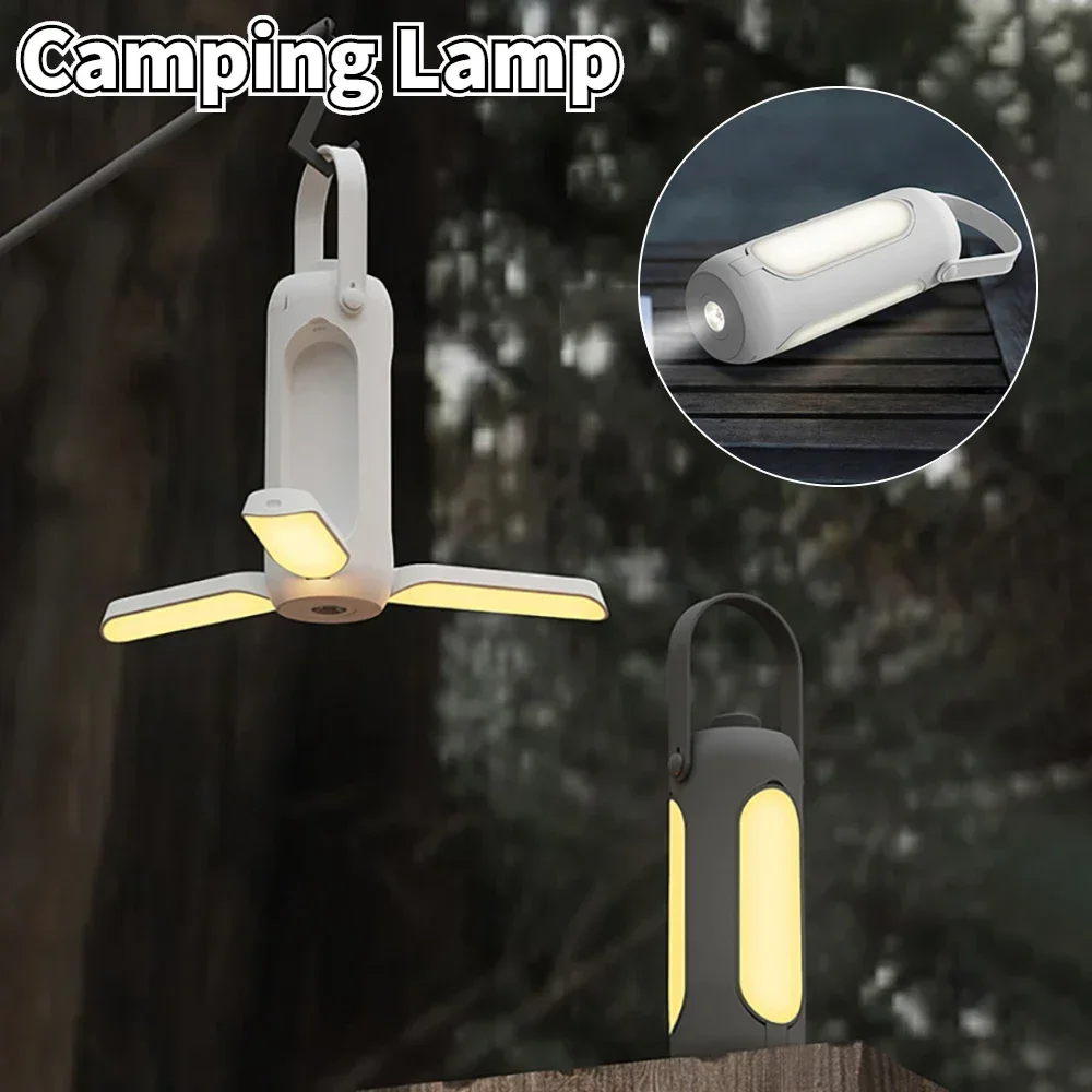 LED Camping Lights Outdoor USB Rechargeable Bulb Portable Foldable Tent Lamp Camp Outdoor Hiking Emergency Lantern Light New
