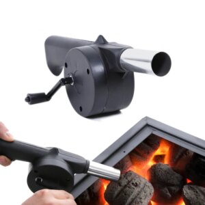 LMETJMA Hand BBQ Fan Outdoor BBQ Fan Air Blower For Barbecue Picnic Manual Grill BBQ Fan Fire Bellows BBQ Tools KC0266