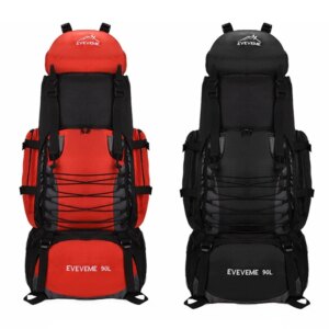 Large 90L Travel Bag Camping Backpack Hiking Army Climbing Bags Mountaineering Sports Outdoor Bag Shoulder Rucksack Men Women