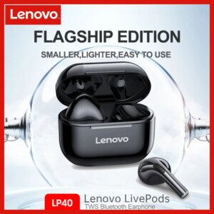 Lenovo LP40 Bluetooth Earphone Immersive Sound HiFi TWS Headphones With Microphone Touch Control Long Standby Noise Cancelling