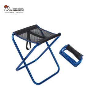 MOUNTAINTOP Portable Folding Stool: Lightweight Mini Chair for Camping, Hiking, Picnics, Garden, and BBQ