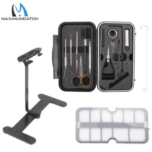 Maximumcatch Compact Fly Tying System Fly Tying Tool Set Vise Traveler Tackle Kit