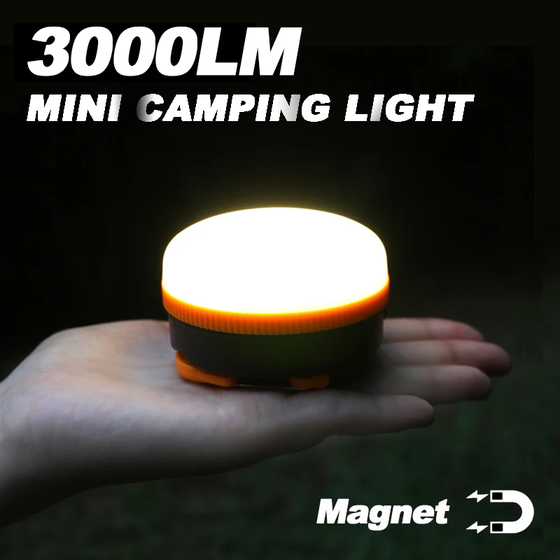 Mini Camping Lantern 3 LED light emergency light Tent Lighting magnet Outdoor waterproof camping tent travel outdoor lights