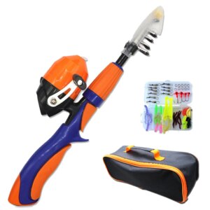 Mini Rod Combo Kids Fishing Rod Fly Fishing Rod Kit For Travel Parent-Child Sport Children Gift Fishing Rod Combo