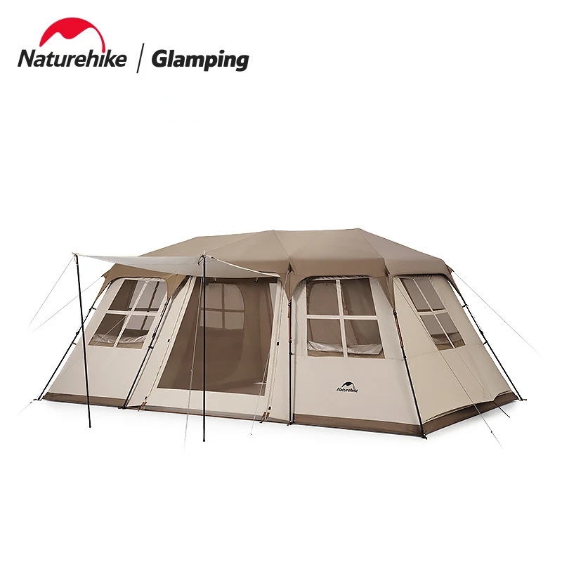 Naturehike Village17 Automatic Tent Outdoor Camping Large Space Ridge Tent Double Hall Waterproof Sunscreen Automatic Tent