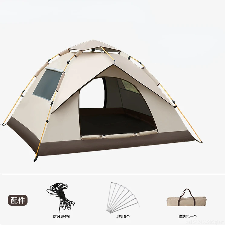 New Outdoor Camping Tent Convenient Full-automatic Waterproof and Sunscreen Quick-opening Tent 3 To 4 People Camping Tent 2023