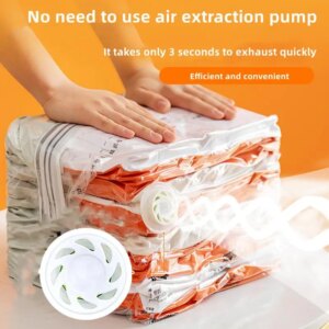 New Patented Vacuum Bags Large Plastic Storage Bags for Storing Clothes Blankets Compression Empty Bag Covers Travel Accessories