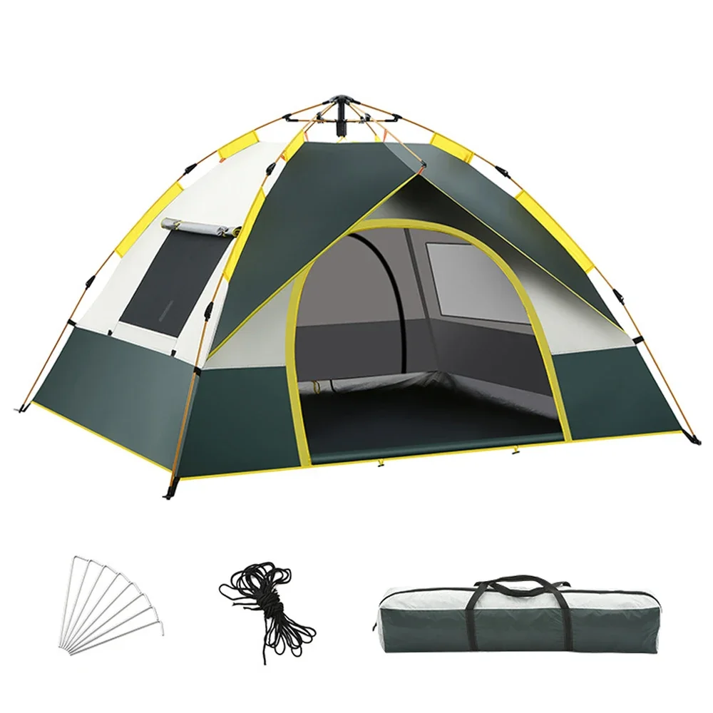 One-touch Tent Automatic Waterproof Camping 1-person Tent 4 People Lightweight Quick Opening Portable Folding Beach Shelter