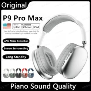 Original Air Max P9 Pro Wireless Bluetooth Headphones Noise Cancelling Mic Pods Over Ear Sports Gaming Headset For Apple