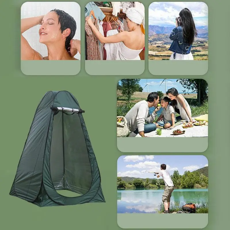 Outdoor Camping  Hiking Pop up Easy Open Close Foldable 1or 2 Persons Toilet and Shower Tent