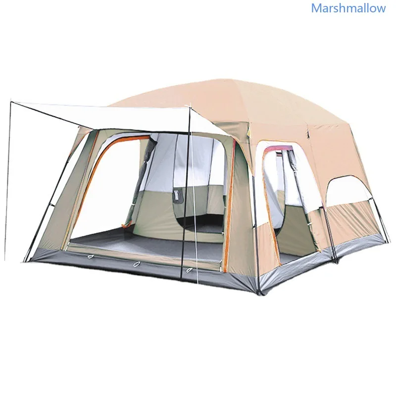 Outdoor Camping Large Family Tent Travel Outing Windproof Warm Uv Protection Keep 2 Bedrooms 1 Living Room Mosquito Control