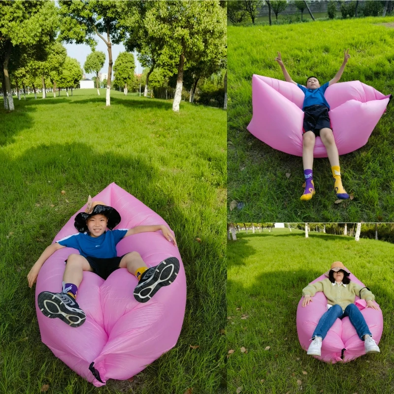 Outdoor Furniture Inflatable Sofa Sleeping Bag Air Mattress Chair Garden Air Tent Bed Folding Lazy Beach Cushion Camping Lounger