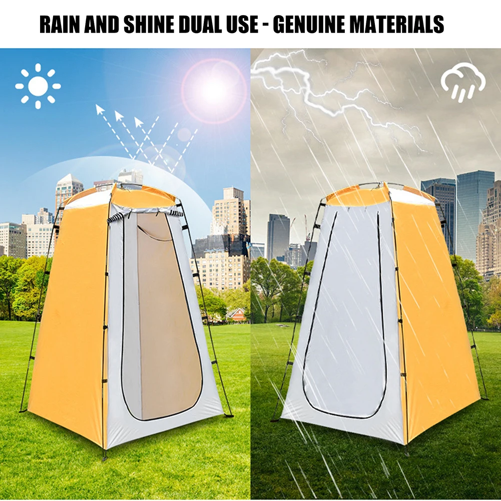 Outdoor Mobile Toilet Tent Folding Dressing Room Bath Tent Waterproof UV Protection Tear-resistant for Hiking Fishing