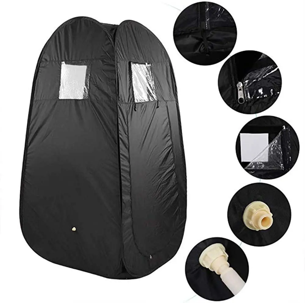 Portable Home Sauna Tent Pop Up Privacy Dressing Changing Room for Camping Biking Toilet Shower Beach Outdoor Without Steamer