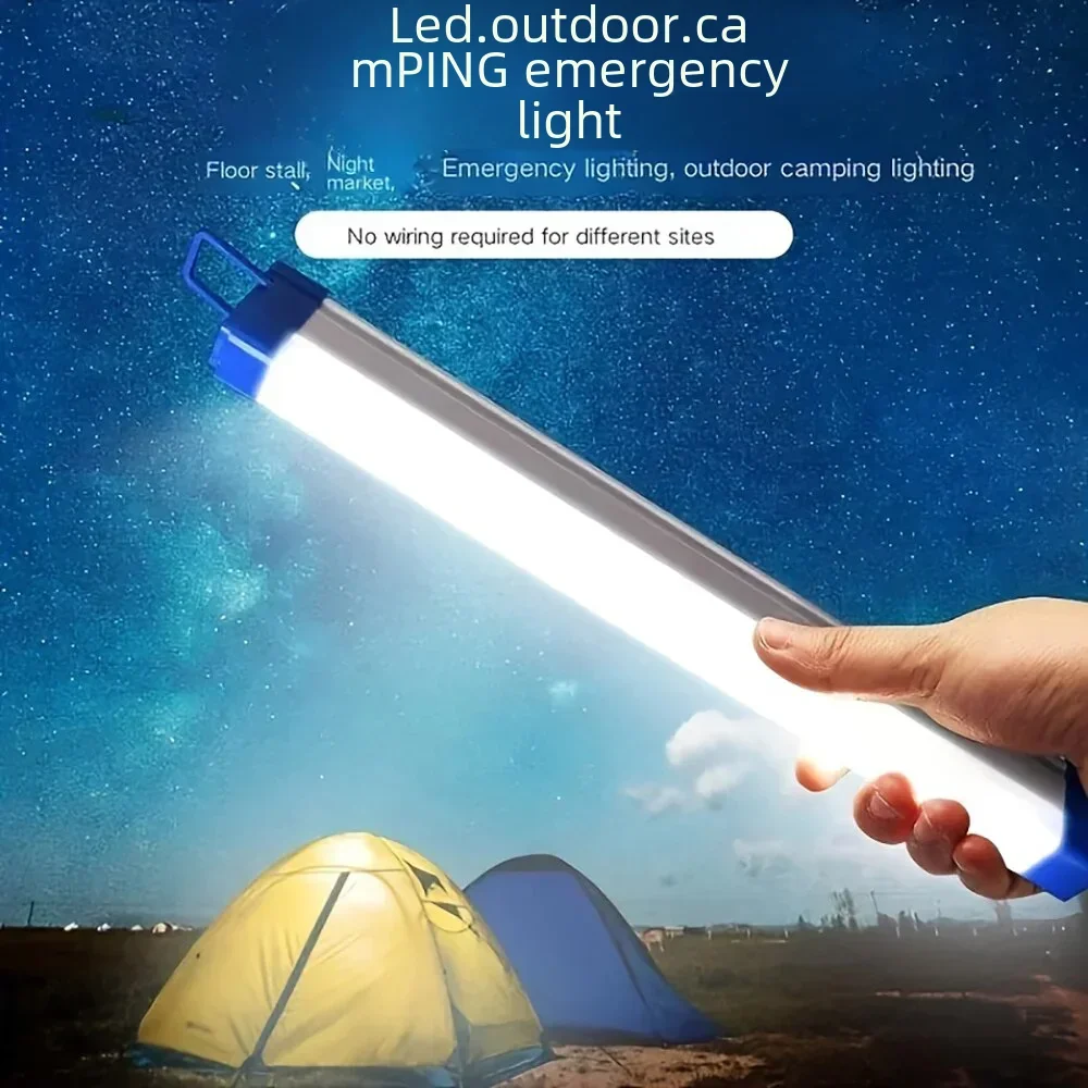 Portable LED Long Strip Emergency Light  Rechargeable Outdoor Lighting Camping Work Light MagneticSuspension Portable Light Bulb
