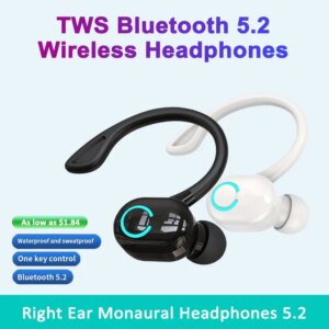 S10 Single Bluetooth Earphone Pro Ear Hook Earbuds Wireless 5.0 Earbud With Microphone For Driving Meeting In-ear Headphones