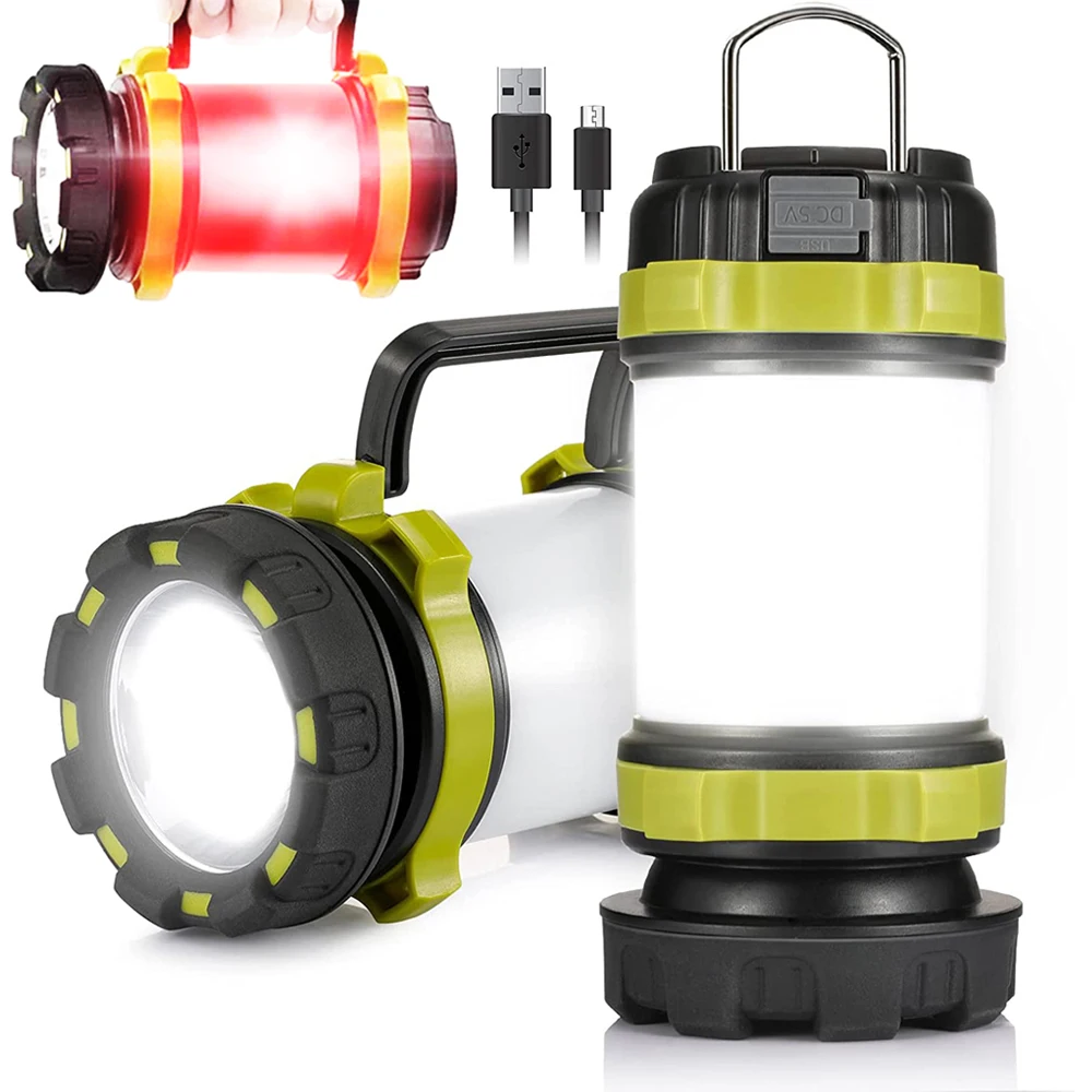 USB Rechargeable Multi-function LED Camping Light Lamp Outdoor Hiking Home 3000mAh Flashlight Table Desk Lamp Power Bank