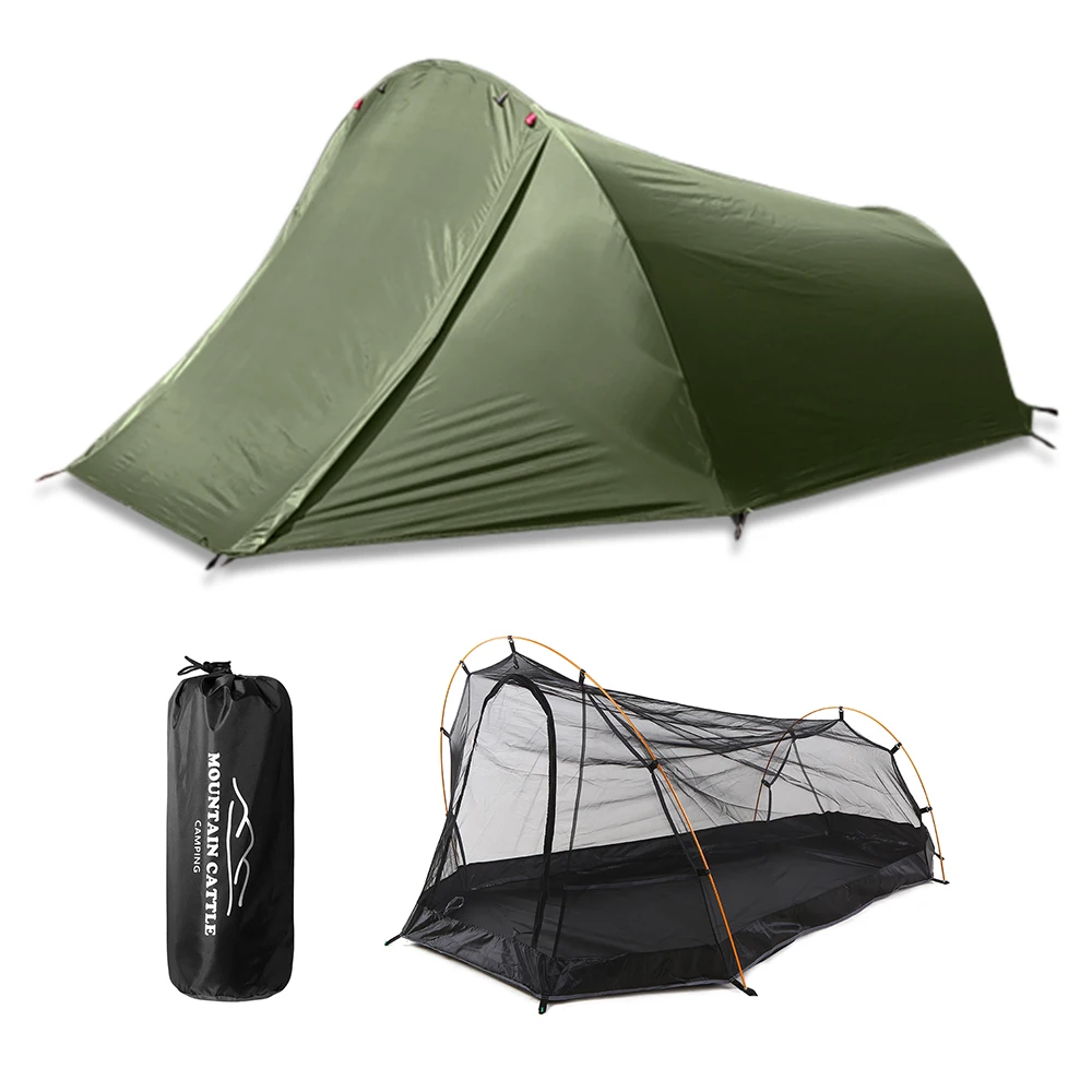 Waterproof Camping Tent Travel 2 Person Outdoor Tent For Biking Hiking Muntaineering Beach Tourism Tent Camping Accsesorios