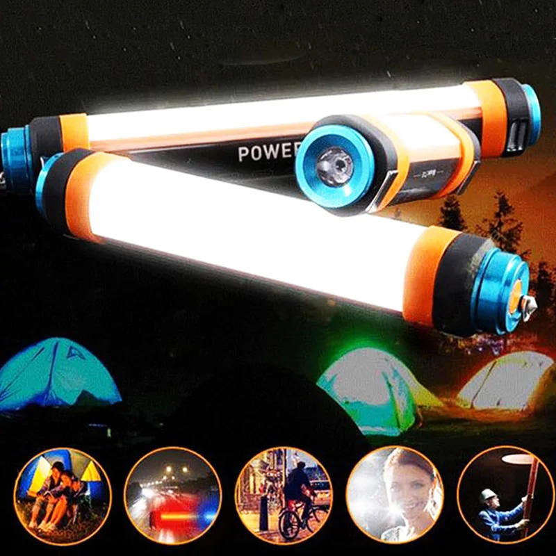 ZK30 Dropshipping Mosquito Tent Lamp Portable LED Camping Light USB Rechargeable Waterproof Lantern Flashlight Hanging Magnetic