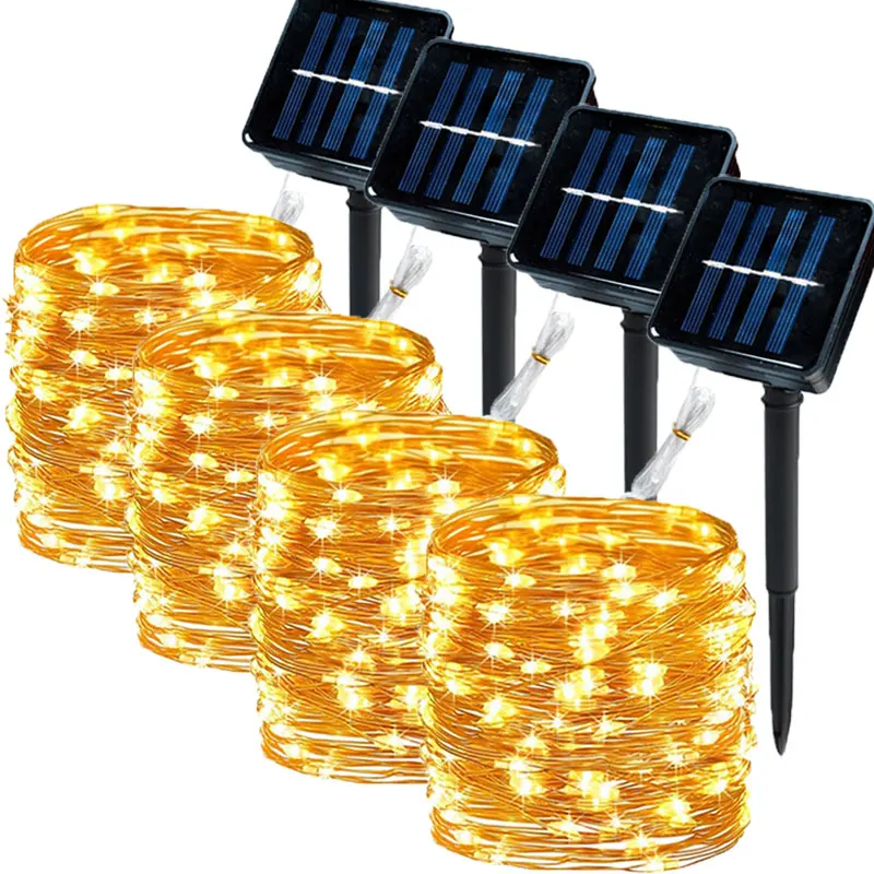 LED Solar Light Outdoor Waterproof Fairy Lights Garland String Lights Christmas Party Garden Solar Lamp Decoration