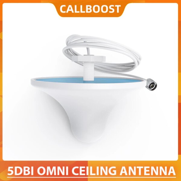 Callboost Indoor Omni Antenna 5dBi 698-2700mhz For Cellular Amplifier 4g Repeater Signal Booster 4G Antenna N Male Connector 2M