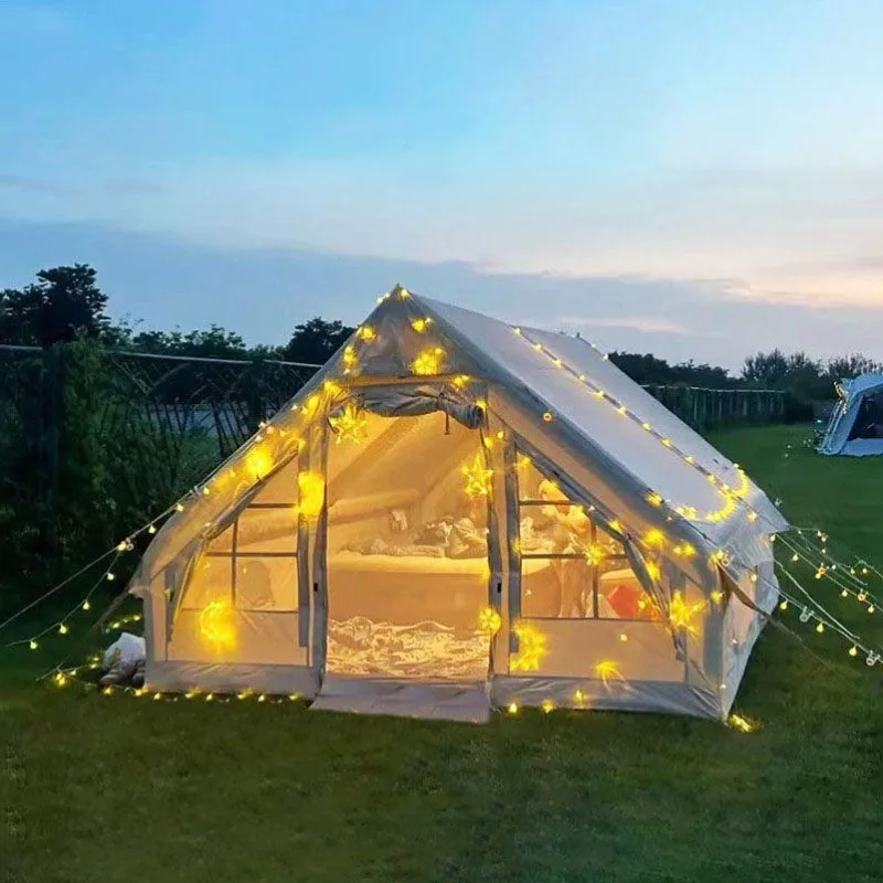 Inflatable Camping Tent with air pump starry sky tourism picnic lawn Outdoor portable Easy Setup Waterproof Blow up Tent